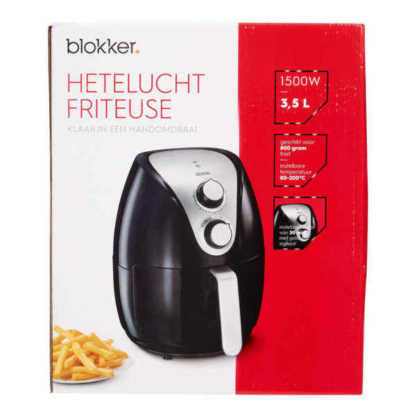 Blokker heteluchtfriteuse in doos